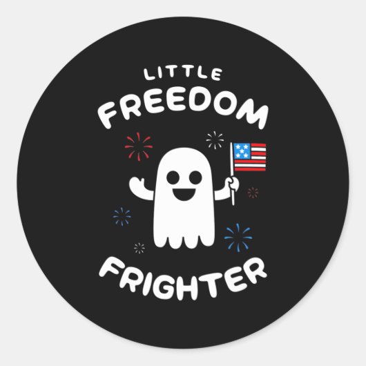 Halloween Little Freedom Frighter Runder Aufkleber (Vorderseite)