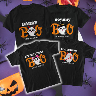 Halloween Little Ghost Boo Boy Family Matching T-Shirt