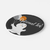 Halloween Little Ghost mit Balloons Pappteller (Schrägansicht)