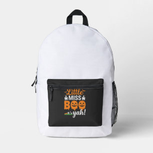 Halloween Little Miss Boo Yah Kürbisdesign_1 Bedruckter Rucksack