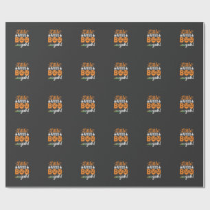 Halloween Little Miss Boo Yah Kürbisdesign_1 Geschenkpapier