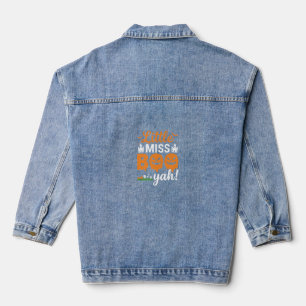 Halloween Little Miss Boo Yah Kürbisdesign_1 Jeansjacke