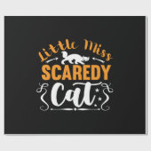 Halloween Little Miss Scared Cat Geburtstag Geschenkpapier (Flach)