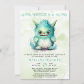 Halloween Little Monster Boy Baby Shower Einladung (Vorderseite)