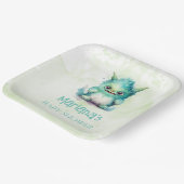 Halloween Little Monster Boy Baby Shower Pappteller (Gewinkelt)