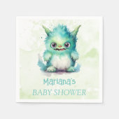 Halloween Little Monster Boy Baby Shower Serviette (Vorderseite)