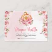 Halloween Little Pumpkin Baby Duwer Diaper Raffle Begleitkarte (Vorderseite)