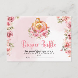 Halloween Little Pumpkin Baby Duwer Diaper Raffle Begleitkarte