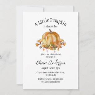 Halloween Little Pumpkin Baby Shower Einladung