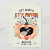Halloween Little Pumpkin Patch Pregnancy Reveal Ankündigung (Vorne/Hinten)