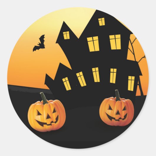 Halloween Little Pumpkin Round Sticker (Vorderseite)