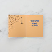 Halloween Little Skeleton Bats Trick oder Trete Karte (Innenseite)