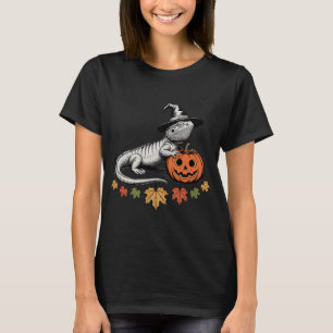 Halloween Lizard mit Pumpkin-Hut T-Shirt