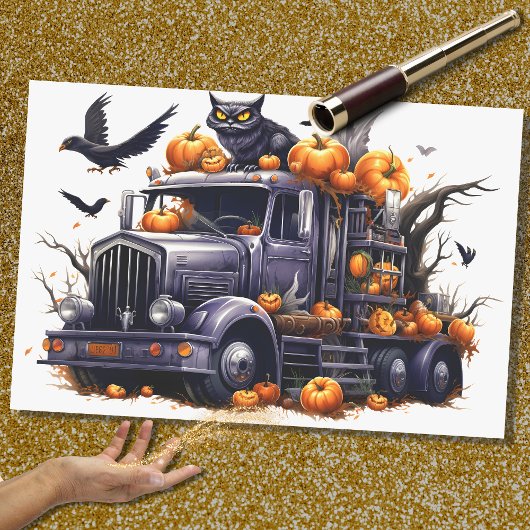 Halloween LKW 3 Decoupage Paper Seidenpapier