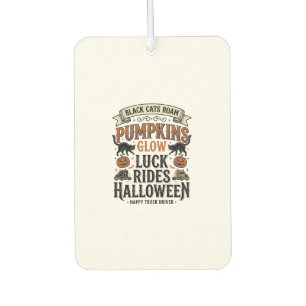 Halloween-LKW-Fahrer-Shirt mit schwarzen Katzen un Autolufterfrischer
