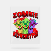 Halloween Llama Alpaca Funny Lama Glama Cooles Ges Acrylschild (Vorderseite)