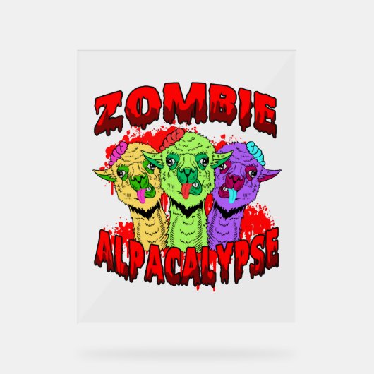 Halloween Llama Alpaca Funny Lama Glama Cooles Ges Acrylschild (Vorderseite)