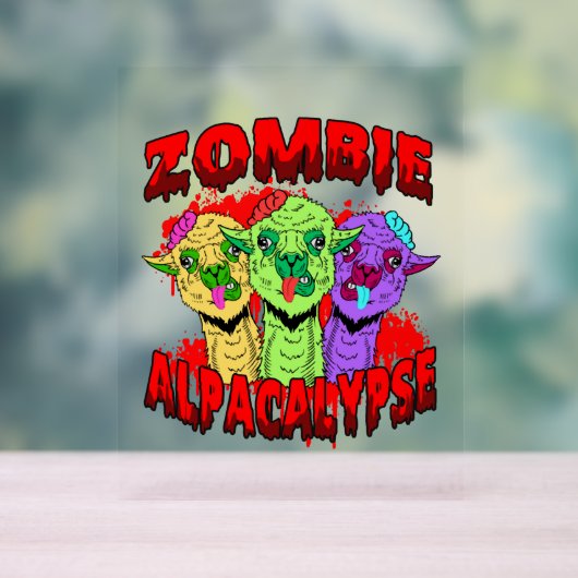 Halloween Llama Alpaca Funny Lama Glama Cooles Ges Acrylschild (Neutral)