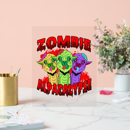 Halloween Llama Alpaca Funny Lama Glama Cooles Ges Acrylschild (Hochzeit)
