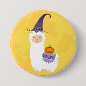 Halloween Llama Button (Vorderseite)