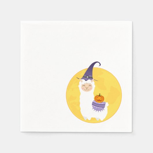 Halloween Llama Party Serviette (Vorderseite)