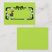 Halloween Llama Wearing Witch Hat Green Platzkarte (Vorne/Hinten)