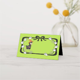 Halloween Llama Wearing Witch's Hat Place Card Platzkarte