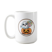 Halloween Lollipop Ghost On Pumpkin