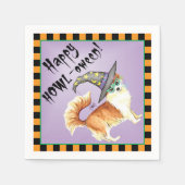 Halloween Long Coat Chihuahua Napkins Serviette (Vorderseite)