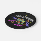 Halloween Look Pumpkin Hat Bats Party 7" Pappteller (Schrägansicht)