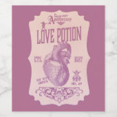 Halloween Love Potion Weinetikett (Einzelnes Label)