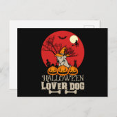 Halloween Lover Dog Postkarte (Vorne/Hinten)