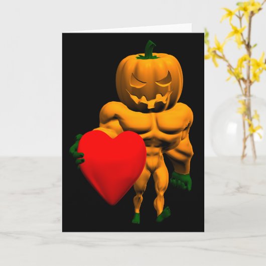 Halloween Lover Karte (Gelbe Blume)