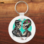Halloween Lovers Frankenstein Skeleton For Men Wom Schlüsselanhänger (Vorderseite)