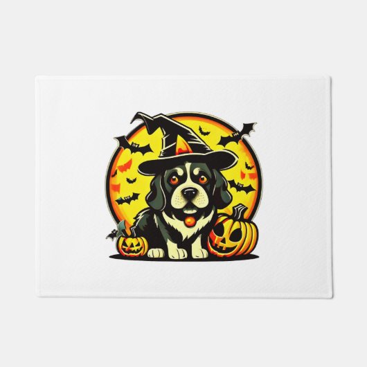 Halloween Lowchen Hund Fußmatte (Vorderseite)
