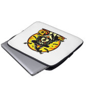 Halloween Lowchen Hund Laptopschutzhülle (Vorne Knopf)
