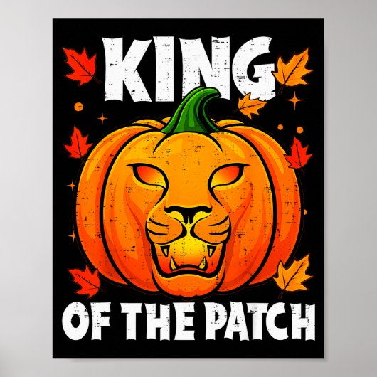 Halloween Löwe Kürbis König Des Flecks Kostüm M Poster (Vorne)