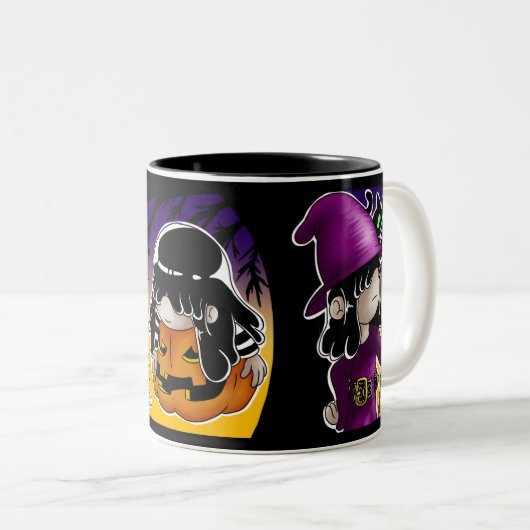 Halloween Lucy Zweifarbige Tasse (VorderseiteRechts)