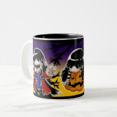 Halloween Lucy Zweifarbige Tasse (Vorderseite Links)