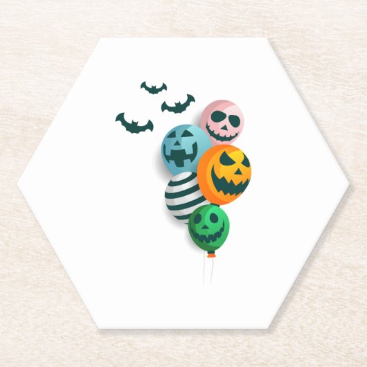 Halloween-Luftballons Untersetzer (Vorderseite)