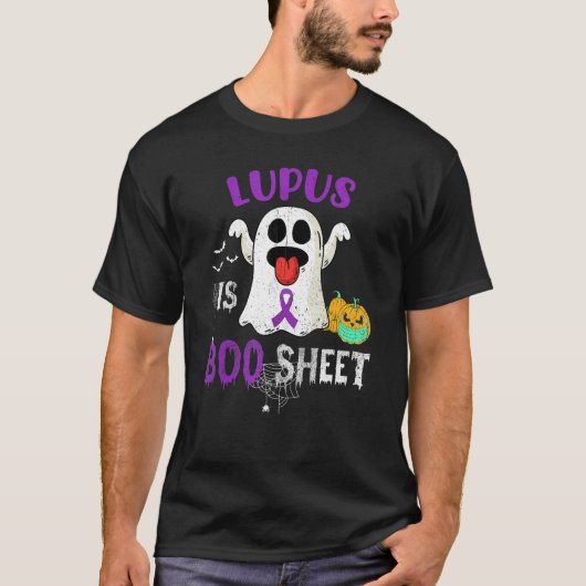 Halloween Lupus ist Boo Sheet Lila Boos Ghost T-Shirt (Vorderseite)