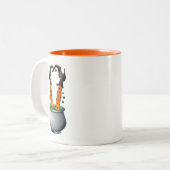 Halloween-lustige Hexe Zweifarbige Tasse (Vorderseite Links)