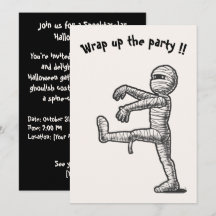 Halloween lustige Mumie ☜ Benutzerdefinierte Einla