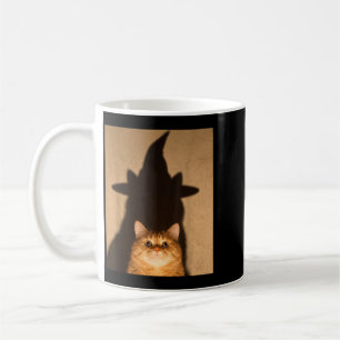 Halloween lustige schwarze Katze Hexe Meme Vintage Kaffeetasse