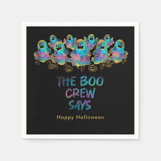 Halloween Lustiger Geist Faus Glitter Serviette (Vorderseite)
