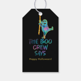 Halloween Lustiger Geist Faux Glitter Geschenkanhänger