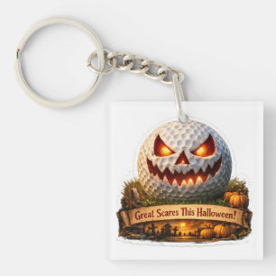 Halloween lustiger Golfball Schlüsselanhänger
