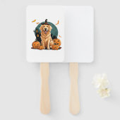 halloween lustiger Hund Fächer (Vorne und Hinten)
