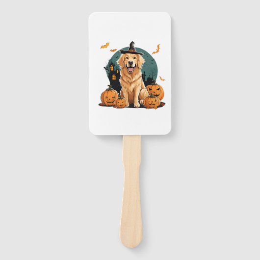 halloween lustiger Hund Fächer (Vorderseite)