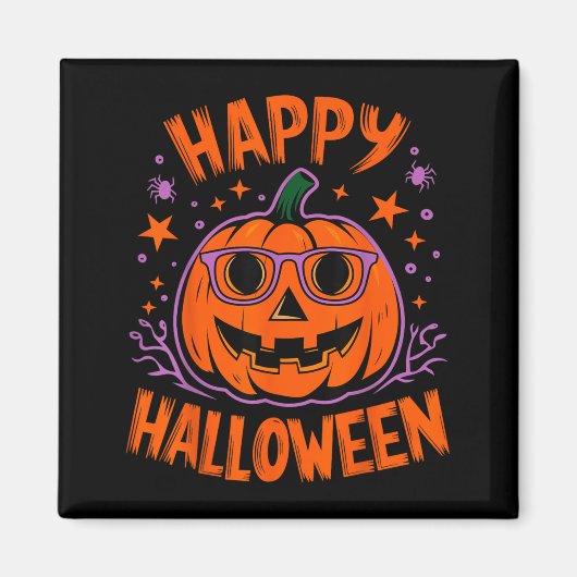 Halloween Lustiger Kürbis Frohe Halloween Magnet (Vorne)